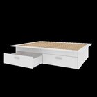 Cama Casal Adulto Com 4 Gavetas Gades Yescasa Branco