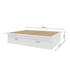 Cama Casal Adulto Com 4 Gavetas Gades Yescasa Branco