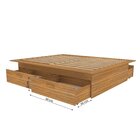 Cama Casal Adulto Com 4 Gavetas Gades Yescasa Freijó