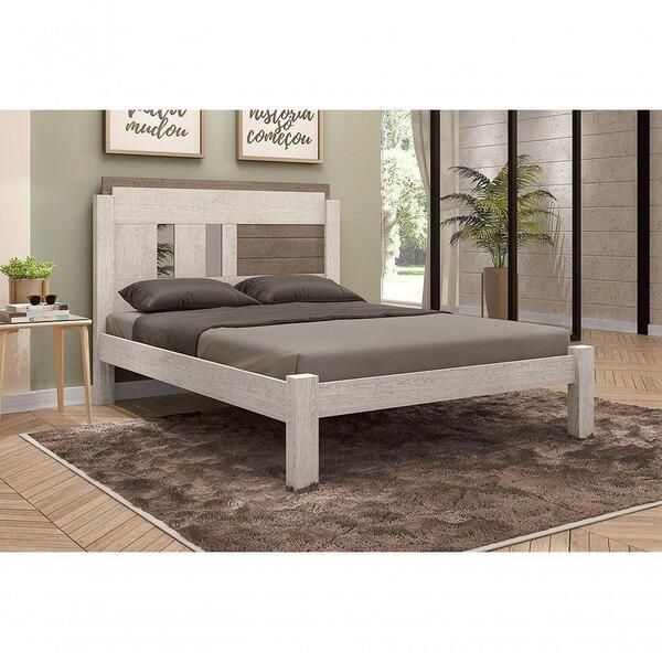 Cama Casal Amanda Avelã/castanho Framar Móveis