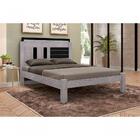 Cama Casal Amanda Cinza E Preto