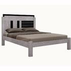 Cama Casal Amanda Cinza E Preto