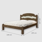 Cama Casal Anna Julia Castanho Wood Avelã