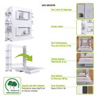 Cama Casal Articulável Vertical Com Estante 140 Vancouver Mel