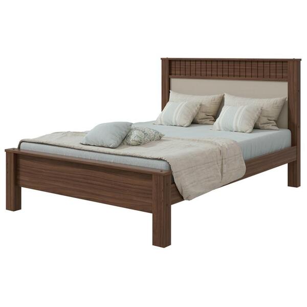 Cama Casal Atena Plus M10 Imbuia Naturale/off White / Imbuia