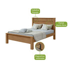 Cama Casal Athenas Amêndoa Clean