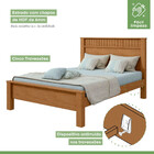 Cama Casal Athenas Amêndoa Clean