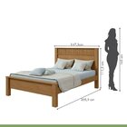 Cama Casal Athenas Móveis Lopas Amêndoa Clean