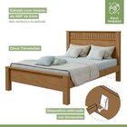 Cama Casal Athenas Móveis Lopas Amêndoa Clean