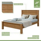 Cama Casal Athenas Móveis Lopas Amêndoa Clean