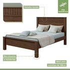 Cama Casal Athenas Móveis Lopas Imbuia Clean/off White/imbuia
