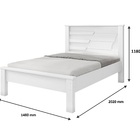 Cama Casal Barcelona Geval Branco 118x148x202