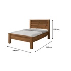Cama Casal Barcelona Geval Castanho 118x148x202