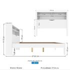 Cama Casal Baú Com Nicho Invicta Branco - Santos Andirá