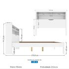 Cama Casal Baú Com Nicho Invicta Branco - Santos Andirá