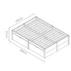 Cama Casal Beauty Madeira Maciça Amêndoa