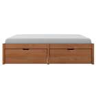 Cama Casal Beauty Madeira Maciça Amêndoa