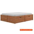 Cama Casal Beauty Madeira Maciça Amêndoa