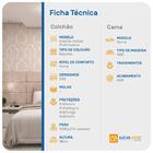 Cama Casal Berna Branca + Colchão Espuma D33 Casal - Probel G
