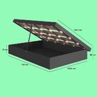 Cama Casal Bogotá Com Baú Articulável Grafite - Art In Móveis