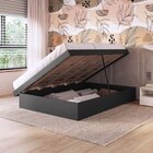 Cama Casal Box Baú 140 Bogotá 138x188cm Grafite