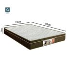 Cama Casal Box Baú + Colchão Molas Bonnel Suede Bege 63x138x1