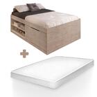 Cama Casal Box Com Sapateira Embutida Amarula Vanessa Framar
