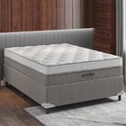 Cama Casal Box Molas Ensacadas Palermo Grey Portobel 138x188x