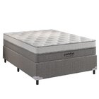 Cama Casal Box Molas Ensacadas Palermo Grey Portobel 138x188x