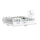 Cama Casal Branca Helo Com Cercado