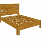 Cama Casal Cabeceira Com Nichos E Portas Veneza Naturale