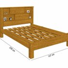 Cama Casal Cabeceira Com Nichos E Portas Veneza Naturale