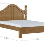 Cama Casal Clássica 140cm em Madeira Maciça Ouro Freijó