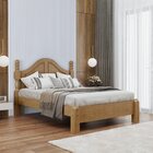 Cama Casal Clássica 140cm em Madeira Maciça Ouro Freijó