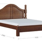 Cama Casal Clássica 160cm Em Madeira Maciça Ouro Café