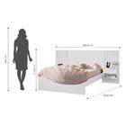 Cama Casal Com 2 Mesas De Cabeceira Zara Branca