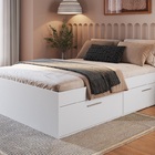Cama Casal Com 4 Portas 140 Tokkio Branco - Art In Móveis