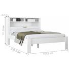 Cama Casal Com Baú Jersey Branco
