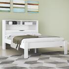 Cama Casal Com Baú Jersey Branco