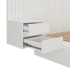 Cama Casal Com Cabeceira  2 Mesa De Apoio 4 Gavetas 8281 Yesc
