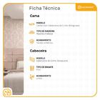 Cama Casal Com Cabeceira De Linho Ibirapuera Areia Com Pés Ev