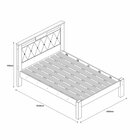 Cama Casal Com Cabeceira Estofada Alaska  Mocaccino/bege