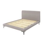 Cama Casal Com Cabeceira Estofada Star Cinza