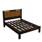 Cama Casal Com Cabeceira Ripada Alaska Mocaccino/naturale