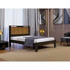 Cama Casal Com Cabeceira Ripada Alaska Mocaccino/naturale