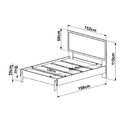 Cama Casal Com Cabeceira Telada E Pé Madeira Maciça 152cm Osl