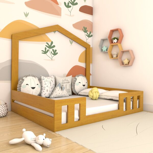 Cama Casal Com Casinha Montessoriana Play Mel