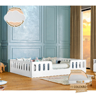 Cama Casal Com Colchão Design Montessoriana Helo Branca + Lum