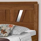 Cama Casal Com Espelho + Calçadeira Em Madeira Maciça Estofad