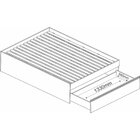 Cama Casal Com Gavetão Auxiliar Versátil  Macadâmia